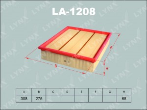 Фильтр воздушный LA-1208 LYNXAUTO