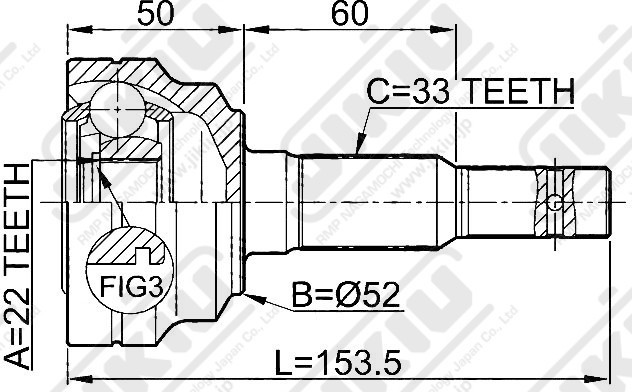 ШРУС наружный к-кт!\ Opel Astra 1.4/1.6/1.7TD 98> JC34001 JIKIU