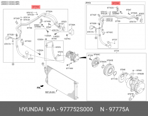 977752S000 Трубка кондиционера 977752S000 MOBIS