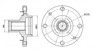 Ступица для а/м Лада 1118/2170/2190 (перед.) (MR 0118) MR 0118 TRIALLI