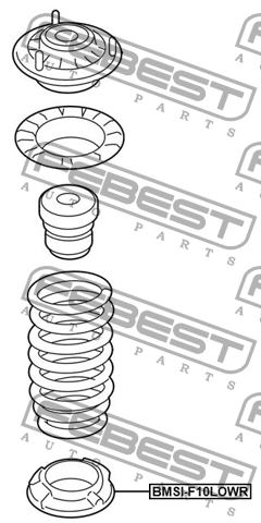 Проставка задней пружины нижняя BMSI-F10LOWR BMSI-F10LOWR FEBEST