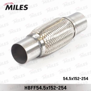 Труба гофрированная (гофра) патрубками и металлорукавом 54.5X152-254 (BOSAL 265- HBFF54.5X152-254 MILES