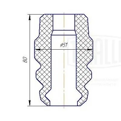 Буфер (отбойник) Kia Spectra (00-) (задн. аморт. 1 шт.) PUR (BC 0881) BC 0881 TRIALLI
