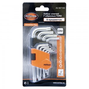 Набор ключей TORX ( 9 предметов) "AV Steel" AV367109 AV STEEL