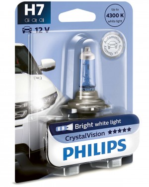 Лампа 12V H7 55W PX26d 4300K блистер (1шт.) Crystal Vision PHILIPS 12972CVB1 PHILIPS