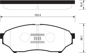 Колодки тормозные MITSUBISHI Pajero Pinin передние (4шт.) SANGSIN SP1585 SANGSIN