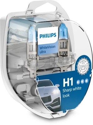 Лампа набор 12V H1 55W + W5W бокс (2шт.+2шт.) White Vision Ultra PHILIPS 12258WVUSM PHILIPS