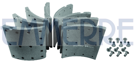Накладки тормозные 19938 с заклепками, 2 ремонт AC213720 EMMERRE