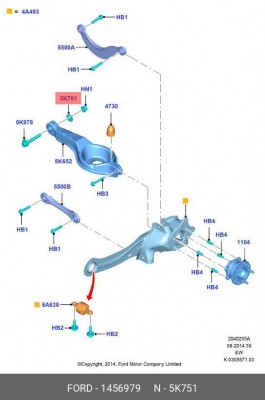 Шайба-эксцентрик (сход-развал) FORD Focus 2 FORD 1 456 979 1 456 979 FORD