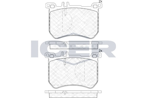 182100 колодки дисковые передние!\ MB SL R231 3.5/4.7 12># 182100 ICER
