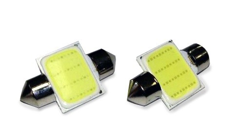 к-т ламп! светодиодных SV035 T11, белый (SV8.5/8)COB 12chip 36 mm, блистер 2шт\ A78444S AVS