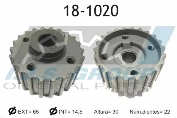 шестерня коленвала! 22z\ Audi 80, VW Golf/T2 1.6D-1.9TD 80> 18-1020 IJS GROUP