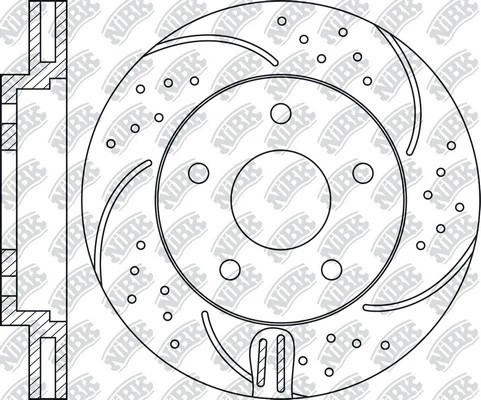 Диск тормозной MITSUBISHI Lancer (07-) передний (1шт.) NIBK RN1366DSET NIBK