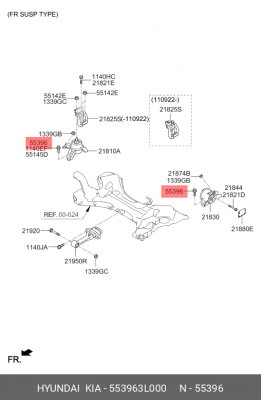 Болт HYUNDAI KIA OE 553963L000 HYUNDAI KIA