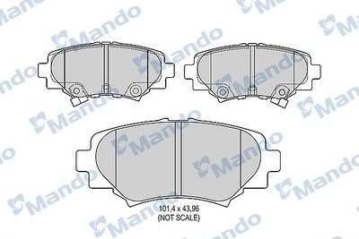 Колодки тормозные MAZDA 3 (13-) (2.0) задние (4шт.) MANDO MBF015647 MANDO
