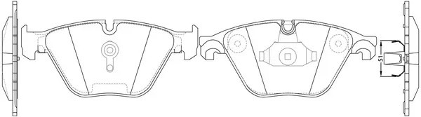 Колодки тормозные BMW 520d 07.13-06.14 F11 (MUE) , 2.0L N47D20C ,BMW 640i 03.12- BP32512 SB NAGAMOCHI