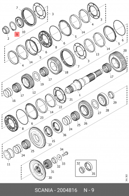 Кольцо КПП 2004816 SCANIA