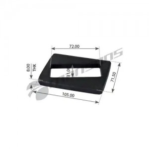 Пластина BPW рессорного пальца регулировочная (104х72х8мм) MANSONS 300.099 MANSONS