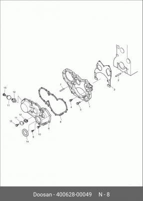 400628-00049 Прокладка 65.01903B0003 400628-00049 DOOSAN