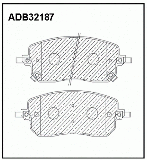 Колодки тормозные HAVAL Jolion передние (4шт.) ALLIED NIPPON ADB32187 ALLIED NIPPON