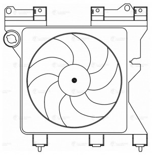 Э/вентилятор охл. для а/м Citroen Berlingo I (96-)/Peugeot Partner I (96-) A/C-  LFK 2029 LUZAR