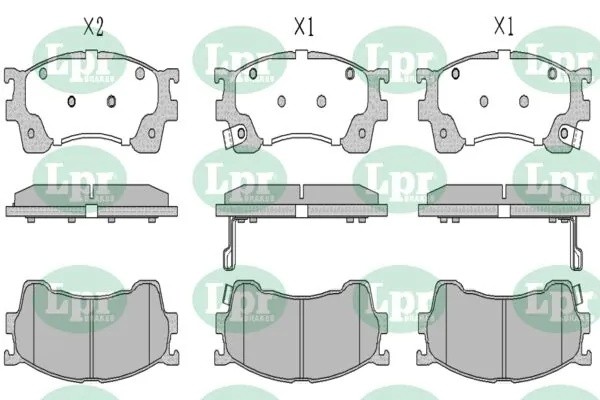 Комплект тормозных колодок 05P559 05P559 LPR