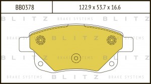 Колодки тормозные дисковые задние FORD Transit 06- BB0378 BB0378 BLITZ