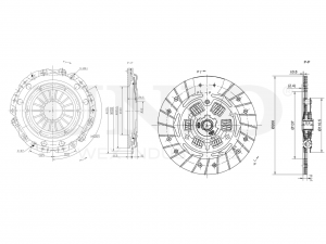Комплект сцепления без подшипника CLT-20022 UNIO
