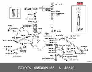 АМОРТИЗАТОР ПОДВЕСКИ 48530-69155 48530-69155 TOYOTA
