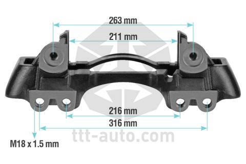 держатель скобы диск. тормоза! 4отв. правый 22.5' Wabco\PAN 22-1, SAF 20262 TTT AUTO