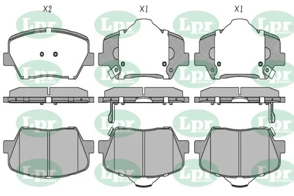 Комплект тормозных колодок, дисковый тормоз LPR 05P2032 05P2032 LPR