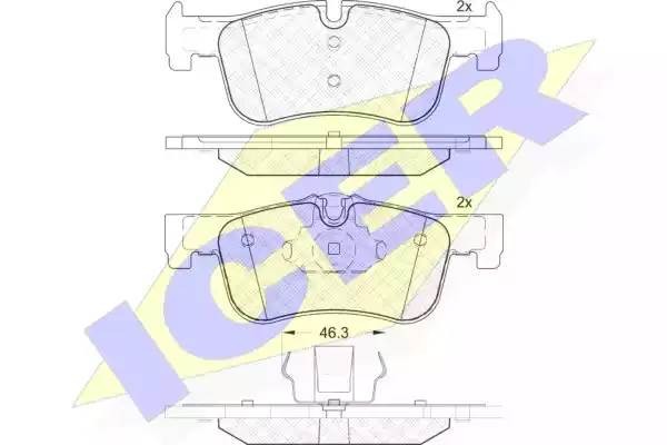 182063 колодки дисковые передние!\ BMW 1 F20 1.6i/1.8i/2.0D 11> 182063 ICER