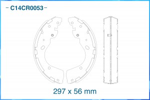 Тормозные колодки задние барабанные C14CR0053 C14CR0053 CWORKS