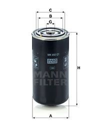 Фильтр топливный КАМАЗ,ПАЗ тонкой очистки (дв.CUMMINS ISBe) MANN WK950/21 MANN FILTER