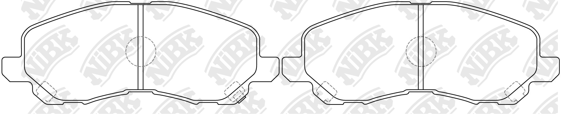 Колодки тормозные MITSUBISHI Galant (08-),Lancer (07-14) передние (4шт.) NIBK PN3469S NIBK