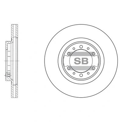 Диск тормозной MITSUBISHI Pajero (02-) передний (1шт.) SANGSIN SD4305 SANGSIN