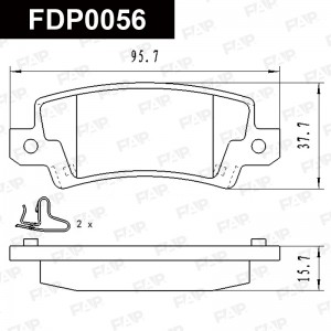 Тормозные колодки дисковые смесь CERAMIC FDP0056 FDP0056 FAP