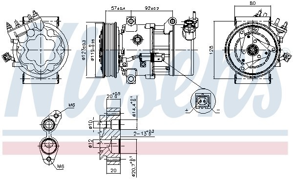 компрессор кондиционера!\ Citroen C3 04-07 89053 NISSENS