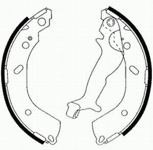 Колодки тормозные HYUNDAI Getz (02-) (7") задние барабанные (4шт.) SANGSIN SA132 SANGSIN