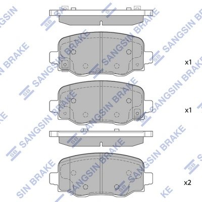 Колодки задние JEEP CHEROKEE 14- SP1917 SP1917 SANGSIN