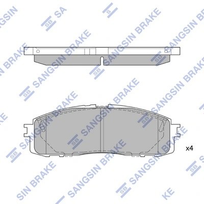 Колодки тормозные дисковыеToyota Celica 2.0i GT 85-90/Supra 3.0/T 86-93 SP1123 SP1123 SANGSIN