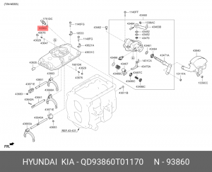 Датчик HYUNDAI County (11-) включения фонаря заднего хода OE QD93860T01170 HYUNDAI KIA