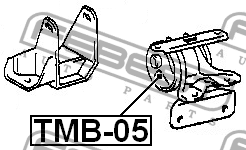 сайлентблок подушки ДВС!\ Toyota Carina 2.0/2.0D 3S-GE/3S-FE/2C 92-97 TMB-05 FEBEST