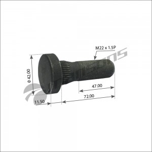 Болт колесный M22*1.5*83/72 DAF F95 200.039 MANSONS