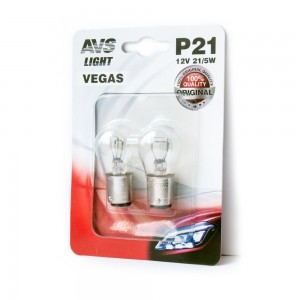 лампа! P21/5W(BAY15D) 12V Vegas блистер, 2шт.\ A78474S AVS