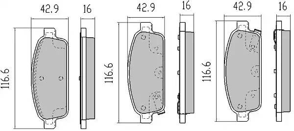 колодки дисковые зад.!\ Chevrolet Cruze/Orlando 1.4-2.0 09> FBP1725 FREMAX