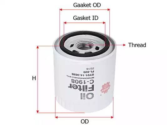 Замена на C1908SL Фильтр масляный  FORD ESCAPE 3,0 2004 -   JEEP GRAND CHEROKEE  C1908 SAKURA