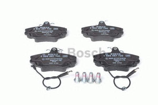 Колодки передние RENAULT LOGAN, SANDERO 0986467720 0 986 467 720 BOSCH