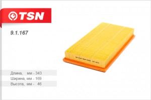 фильтр воздушный!Mitsubishi Carisma 1.6-1.8 16V 95>,Volvo S40/V40 1.6i-2.0 97> 91167 TSN
