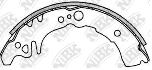Колодки тормозные DAIHATSU YRV (01-) задние барабанные (4шт.) NIBK FN0037 NIBK